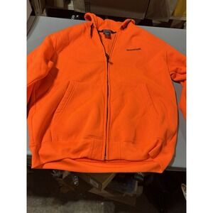 Winchester Full zip Hoodie Men's Large Hooded Long sleeve Blaze orange Hunting
